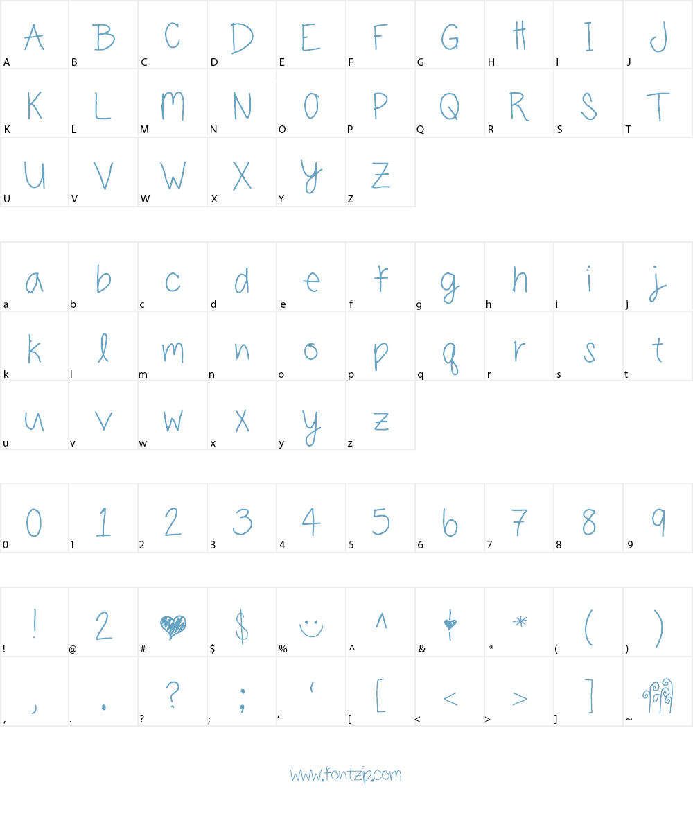 carly normal Font Character